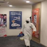 Technician carrying out an on-site treatment