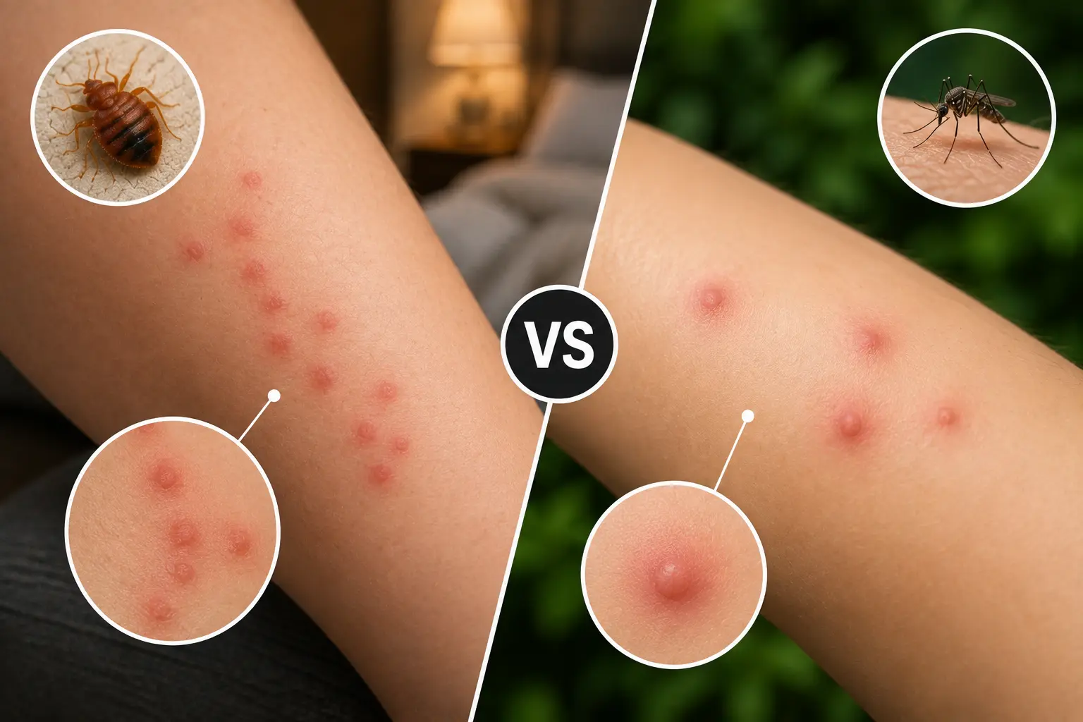 Bed Bug Bites vs Mosquito Bites: How to Tell the Difference
