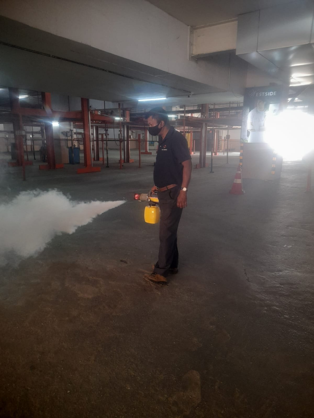 Technician documenting a completed job
