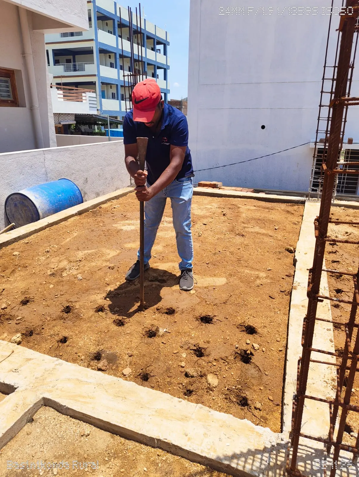 Technician performing a pest control treatment